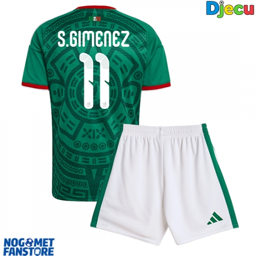 Meksiko Santiago Gimenez #11 Domaci Dres za djecu SP 2026 Kratak Rukav (+ Kratke hlače)